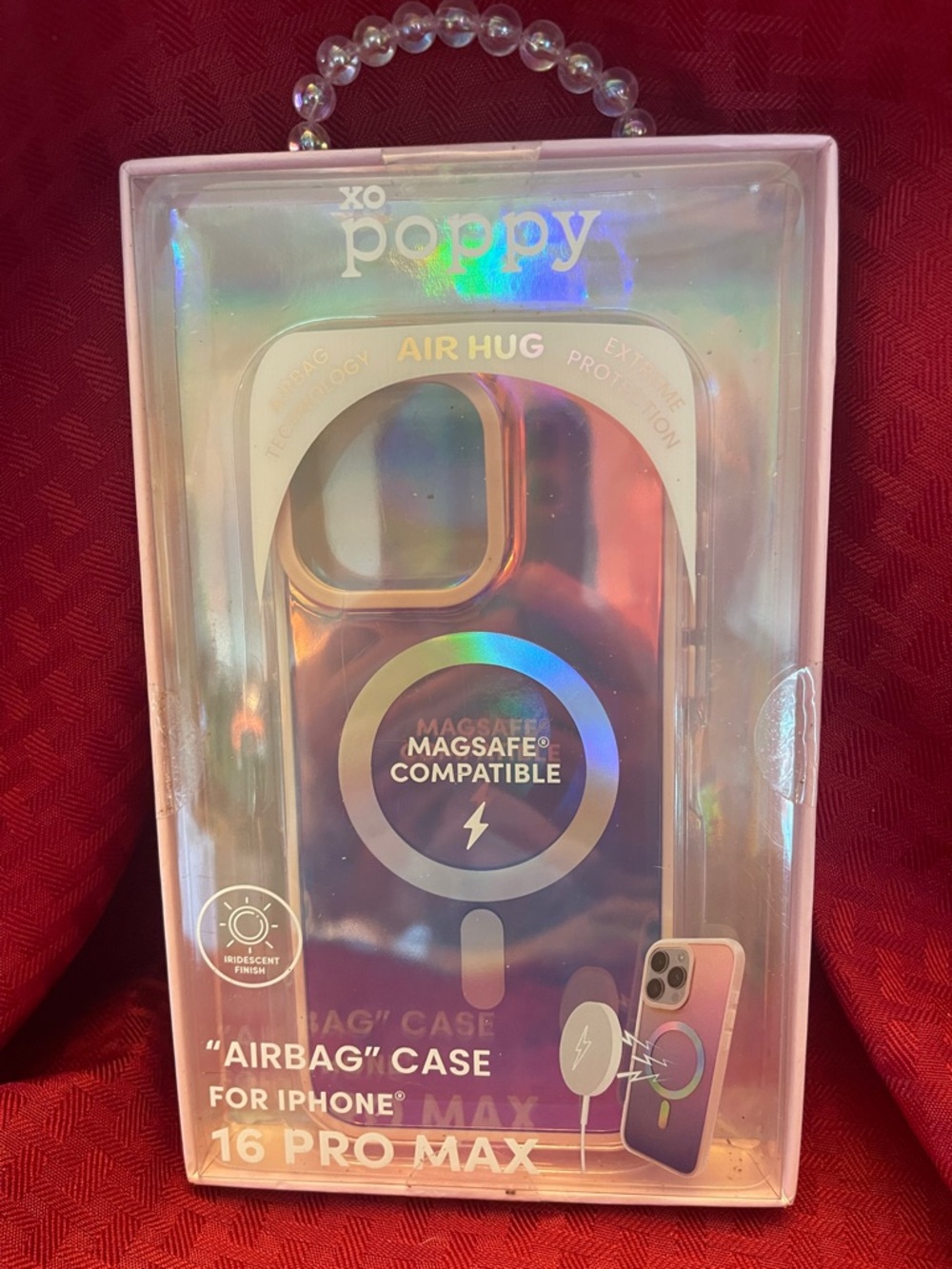 XO Poppy Air Hug Iridescent Phone Case for iPhone 16 Pro Max